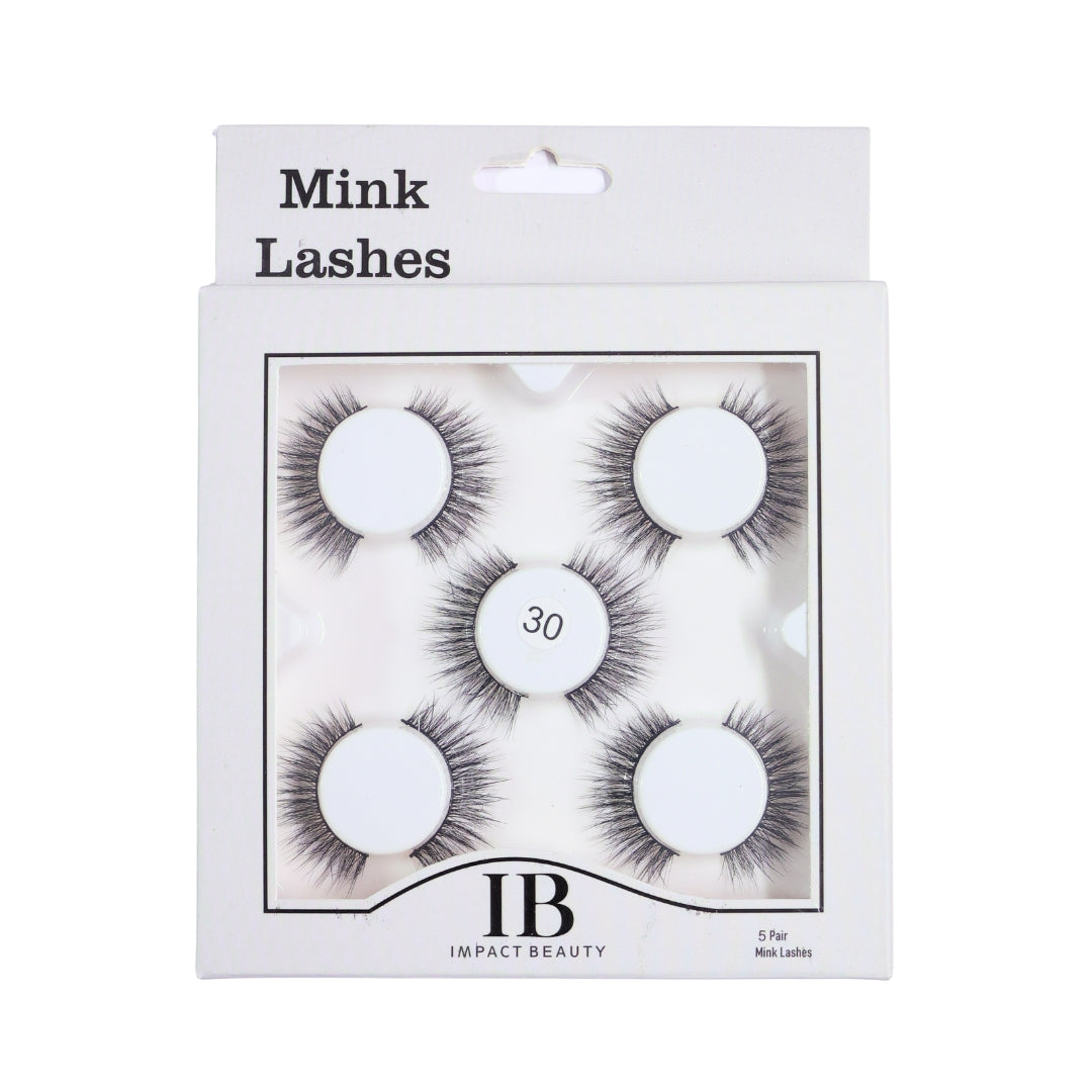 MINK LASHES 5 PAIR - 30