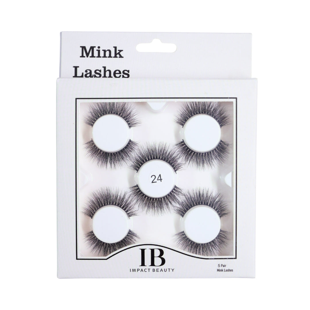 MINK LASHES 5 PAIR - 24