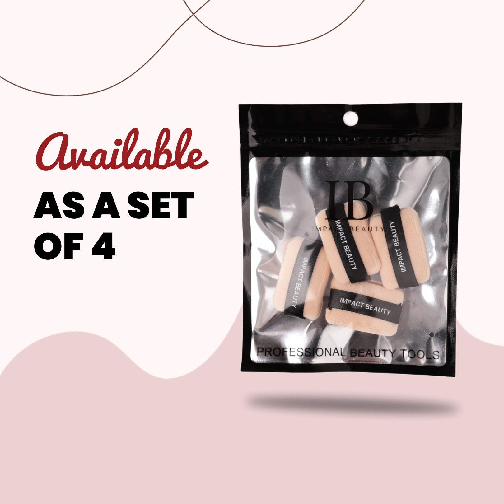 Impact Beauty 4 pcs Biscut Puff